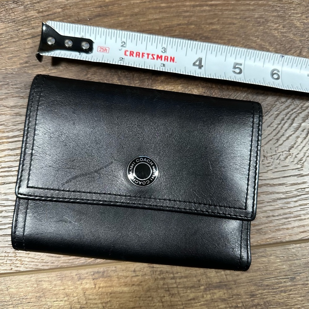 Coach Wallet Black Leather
